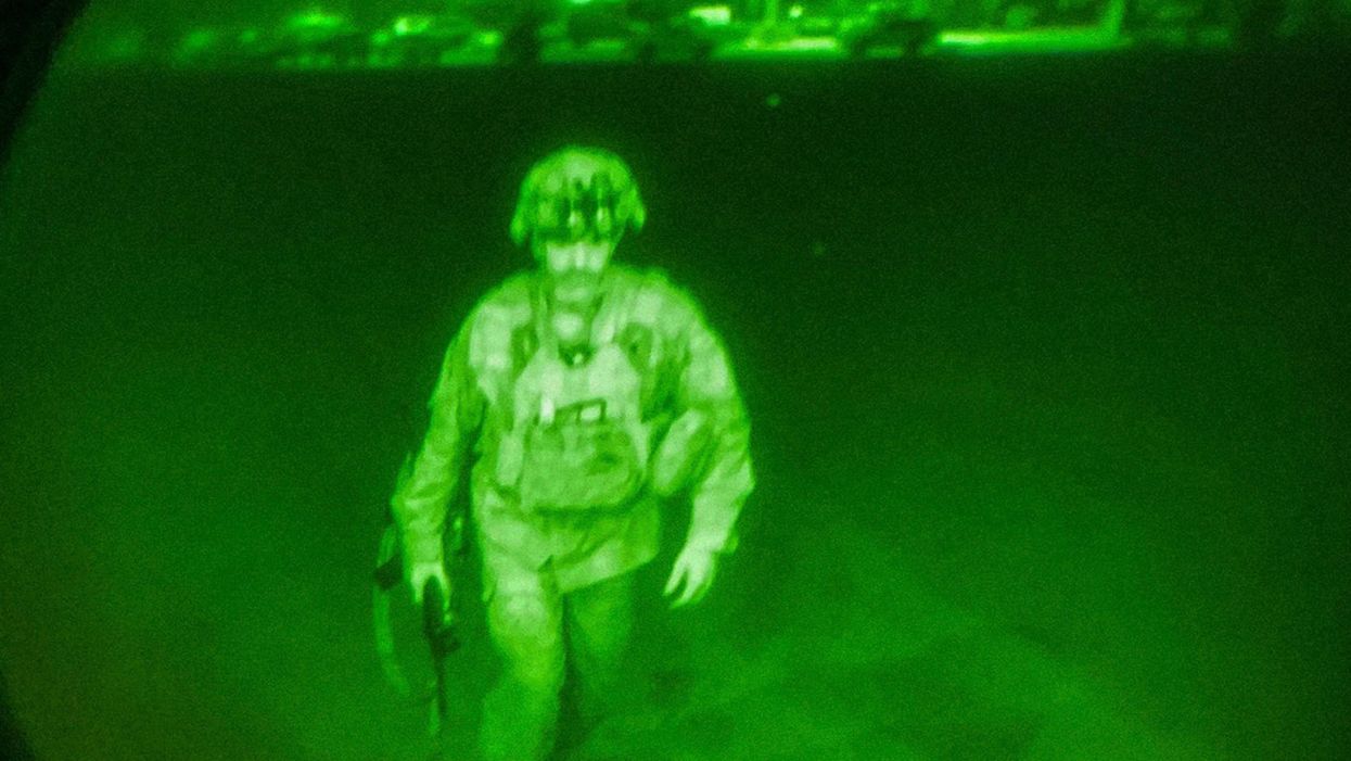 Ghostly photo captures moment last US soldier left Afghanistan