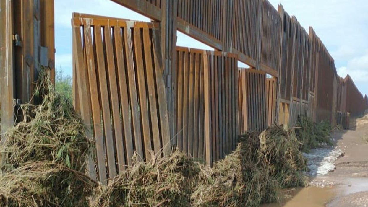 Even Mother Nature wants to tear down Trump's wall: Monsoon wrecks new section of US-Mexico border