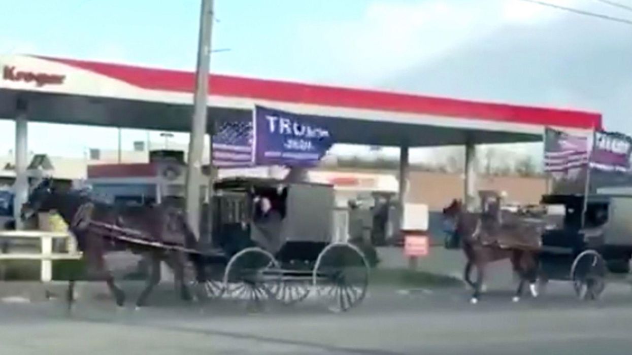 Amish Trump supporters staged a 'horse rally' and it was truly bizarre