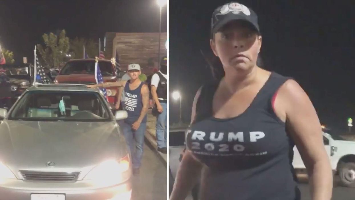 Shocking video shows woman being attacked by mob of furious Trump supporters