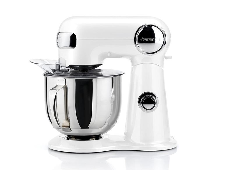 KUPPET Stand Mixer, 8-Speed Electric Mixer, Tilt-Head Food Mixer with Dough  Hook, Wire Whip & Beater, 4.7QT Stainless Steel Bowl, White 