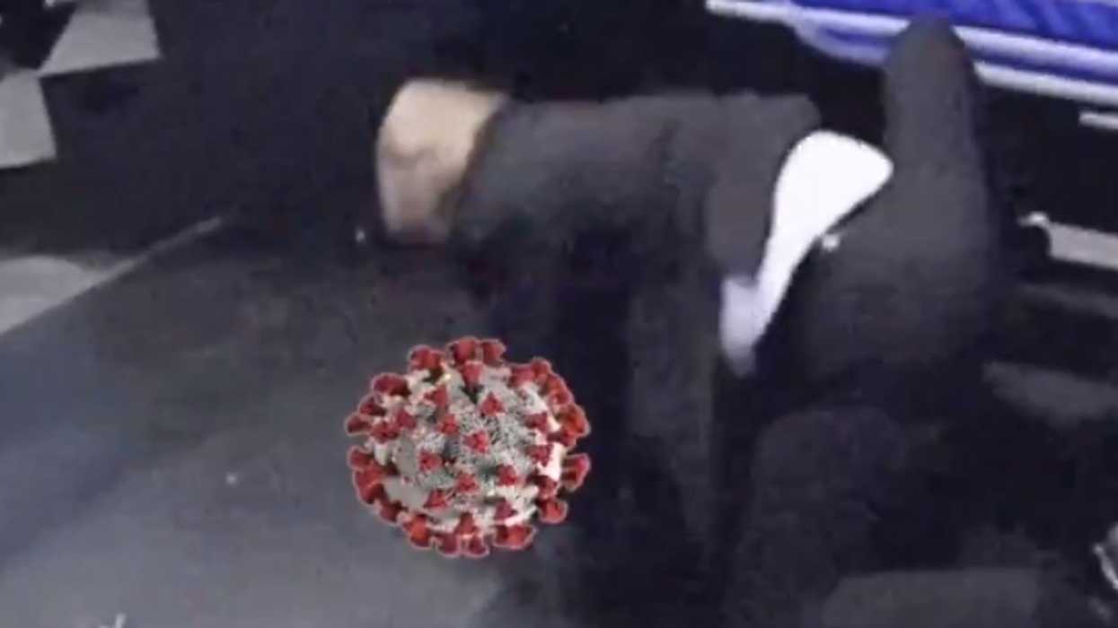 Republican senator shares bizarre video of Trump wrestling coronavirus to the ground