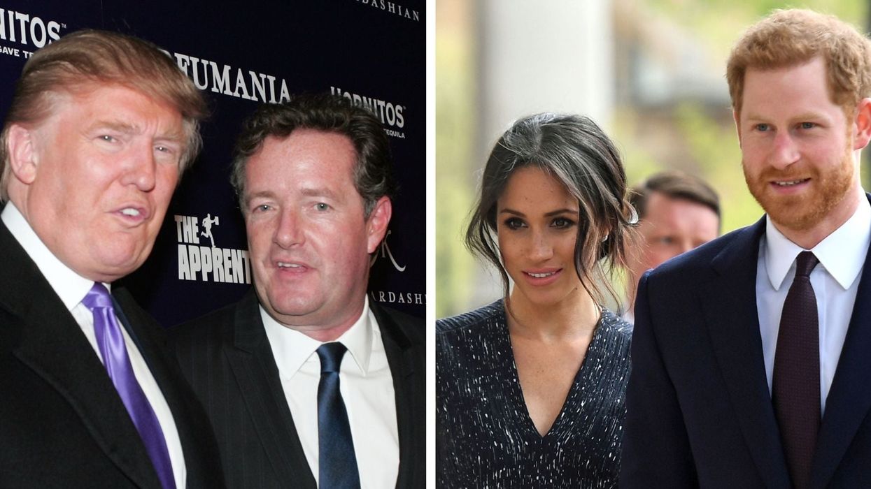 Piers Morgan calls on the Queen to strip Harry and Meghan of their titles for 'dunking on Trump'