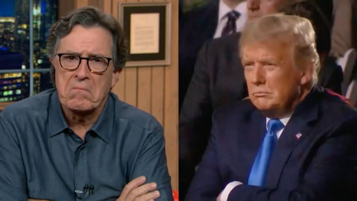 Stephen Colbert goes after Trump for frowning during Melania's convention speech