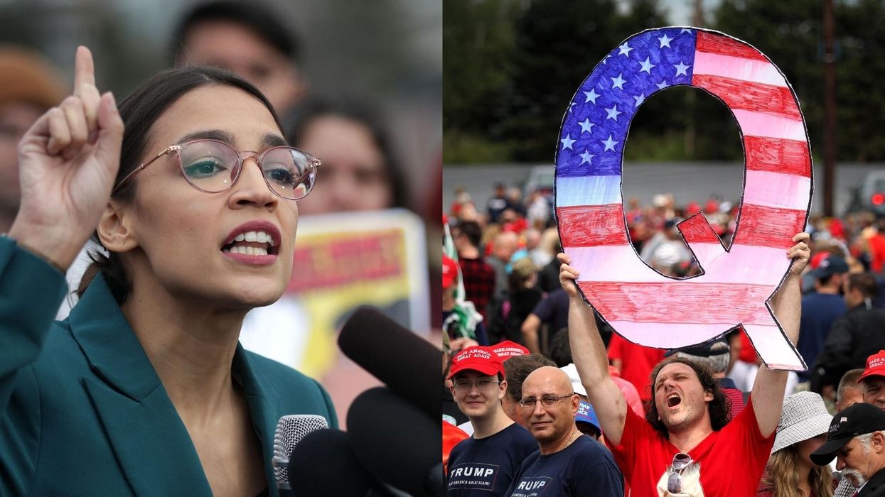 Alexandria Ocasio-Cortez tears into Trump for 'weaponising' dangerous conspiracy theories