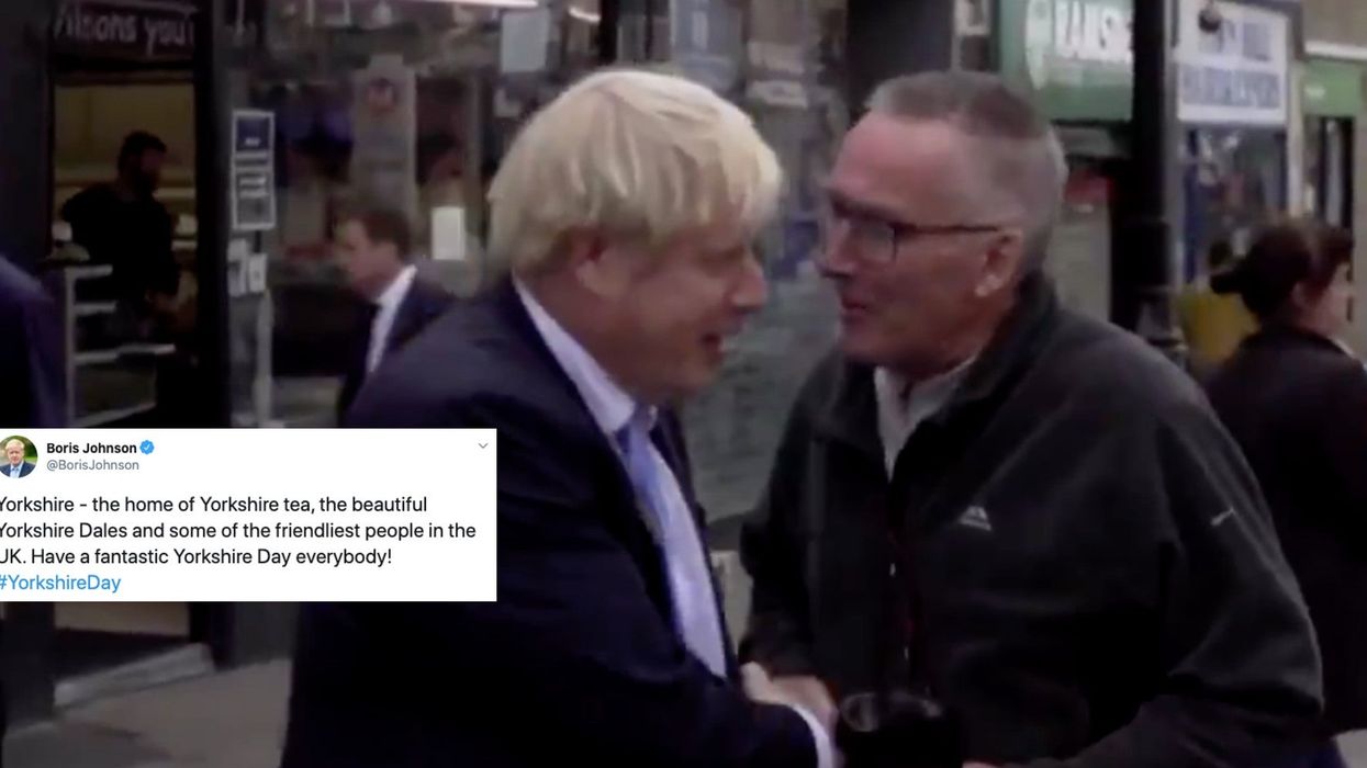 Boris Johnson reminded of heckler when trying to celebrate Yorkshire Day