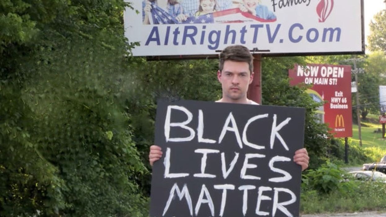 This man held a one-person Black Lives Matter protest in 'America's most racist town'