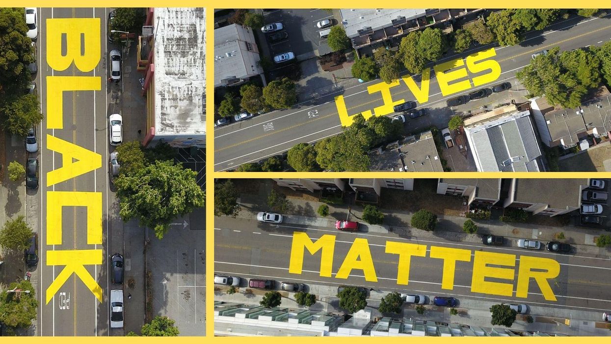 Black Lives Matter mural scrubbed off California street after Trump supporter requests MAGA sign be added