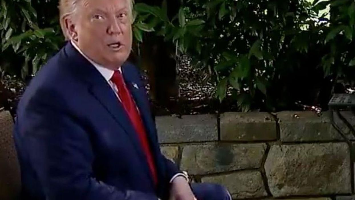 Trump ridiculed for interrupting his own interview in bizarre meltdown for politely being told he was wrong