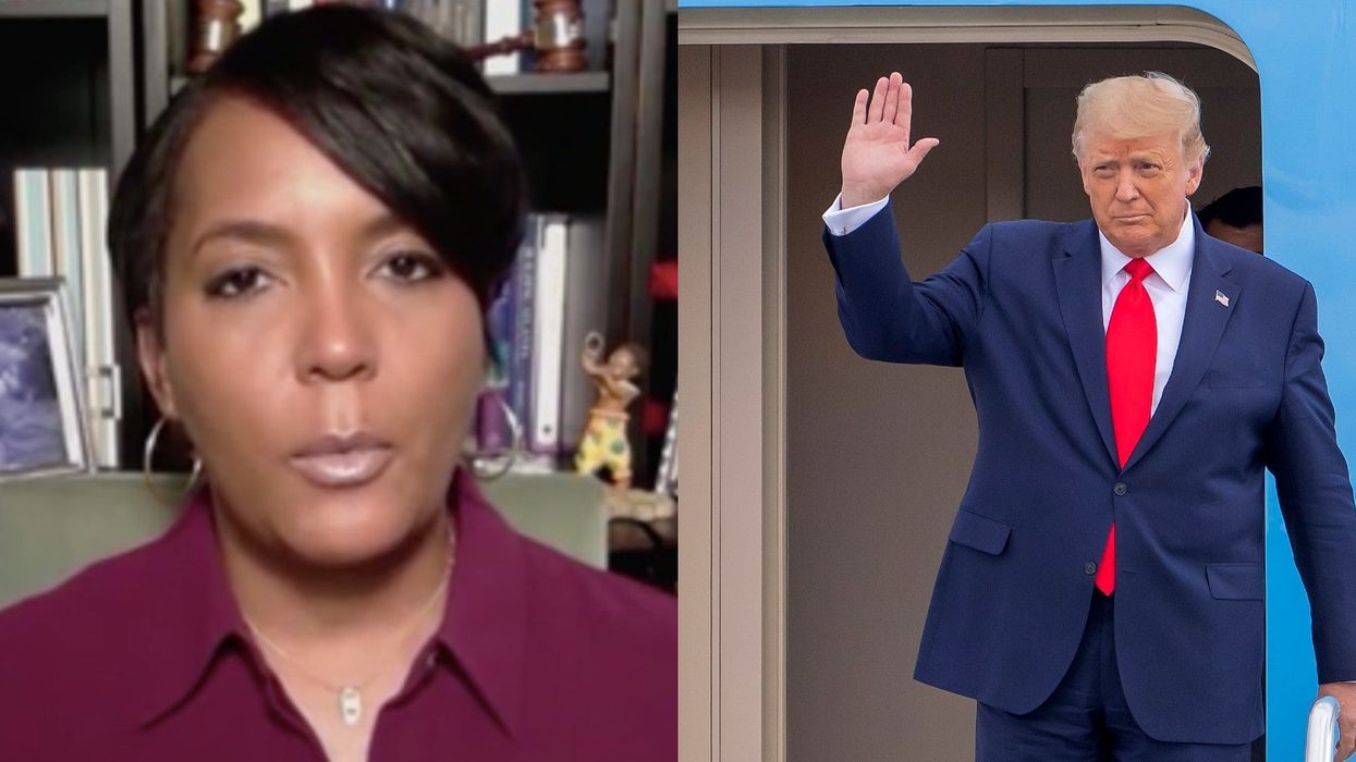 Trump broke coronavirus laws within minutes of arriving in Atlanta, claims mayor