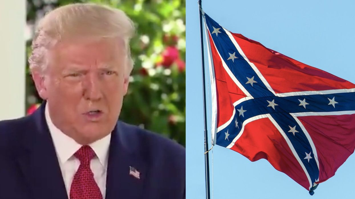 Trump said 'freedom of speech' 7 times in less than a minute in defence of the Confederate flag