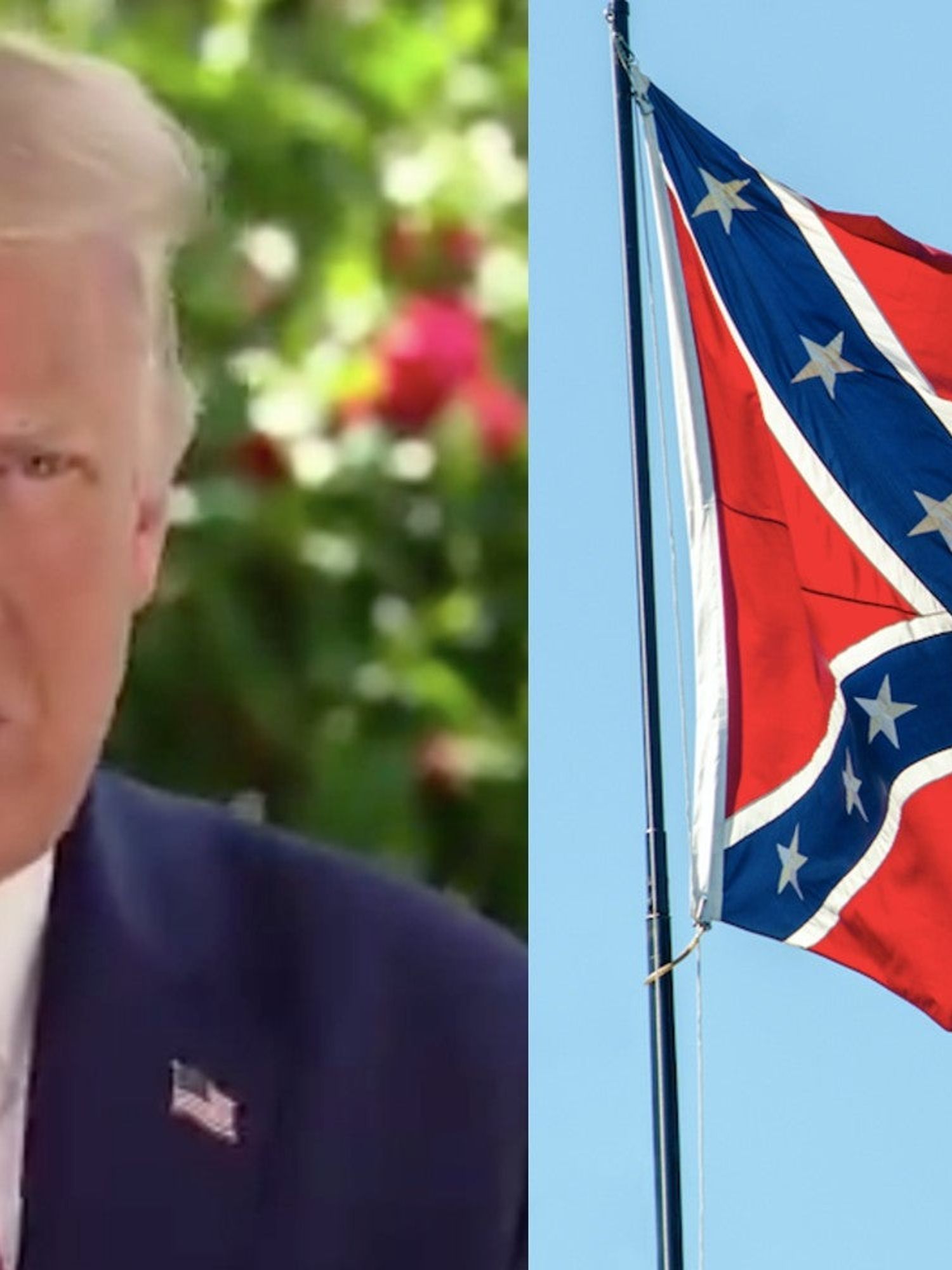 Trump said 'freedom of speech' 7 times in less than a minute in defence of the Confederate flag