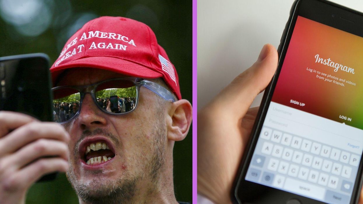 Furious Trump supporters ridiculed for moaning about 'mute white people' Instagram sticker