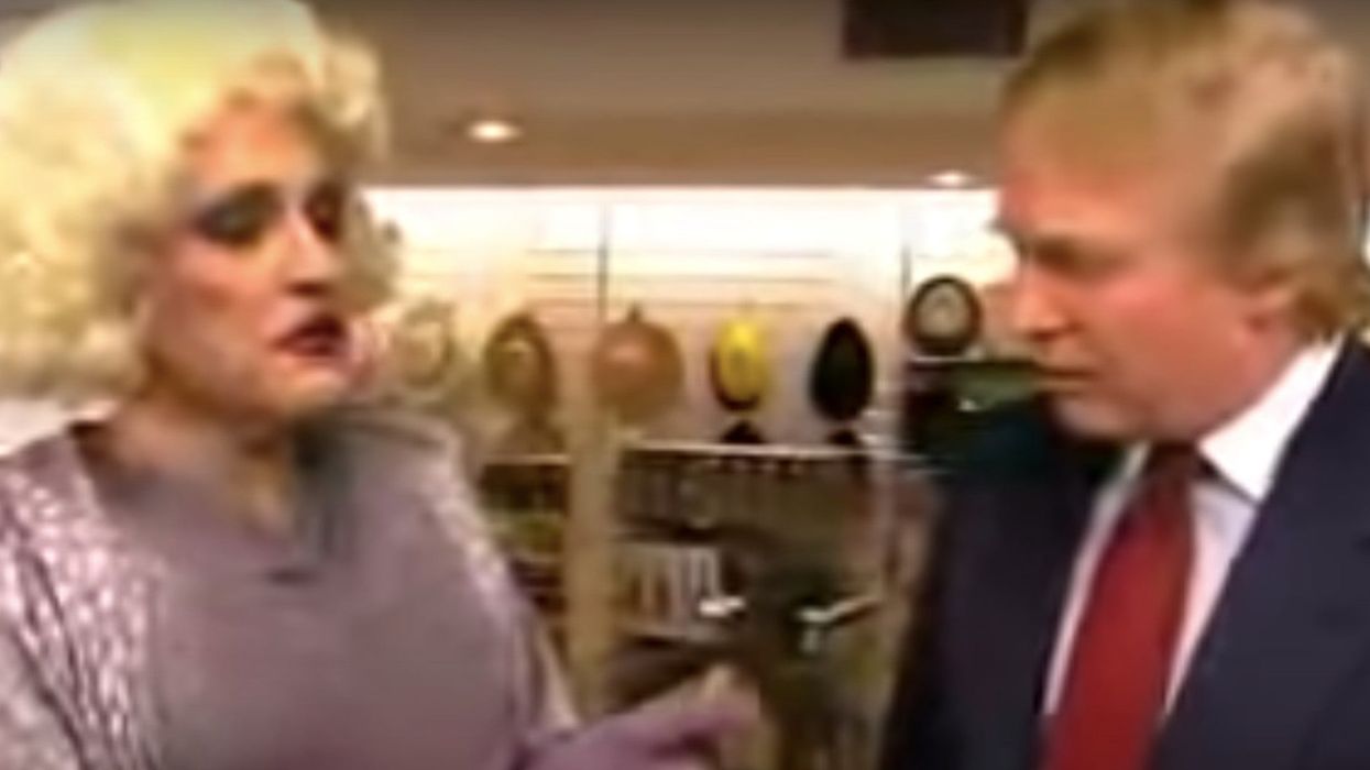 Bizarre video resurfaces featuring Trump leering over Giuliani in drag