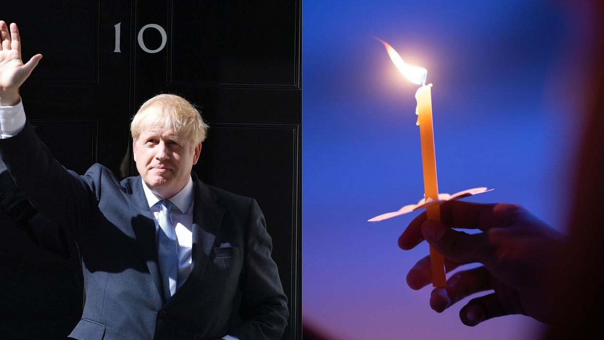 Boris Johnson slammed for lighting a candle for coronavirus victims after saying he doesn't 'believe in gestures'