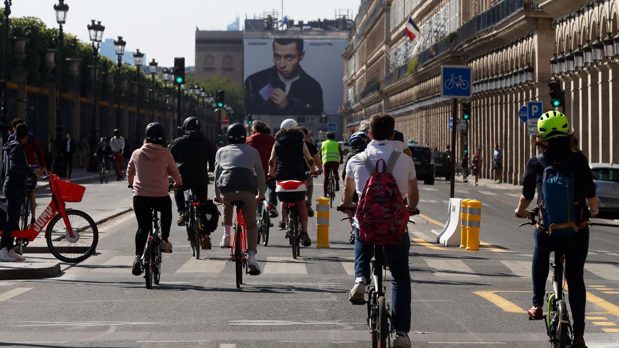 This 25-second video from Paris shows how cycle lanes can transform a city