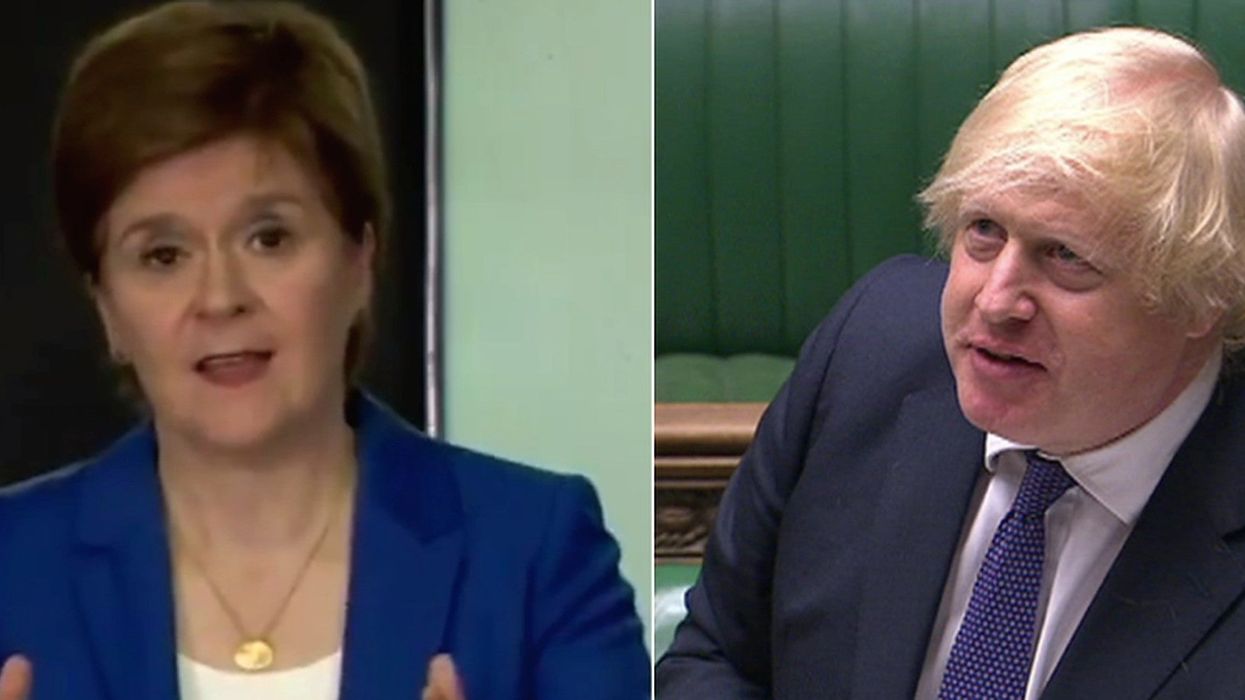 Nicola Sturgeon expertly demolishes Boris Johnson’s ‘absurd’ claim that there’s ‘no border between Scotland and England’