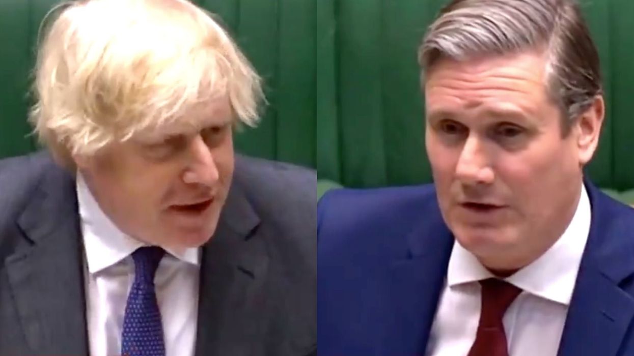 Boris Johnson tried to call Keir Starmer's figures 'misleading' without realising they're his own stats
