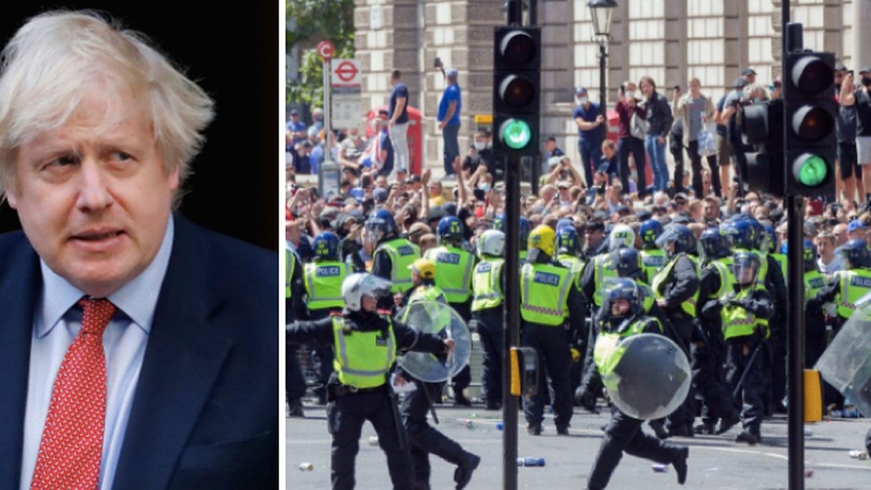 Boris Johnson slammed for his response to racist far-right protesters compared to Black Lives Matter