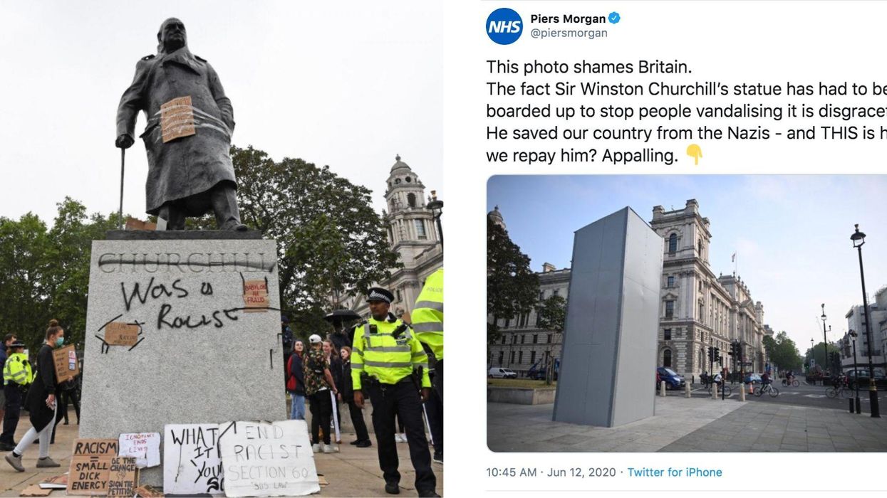 Right wingers are furious that this Churchill statue has been boarded up, but it’s not the first time