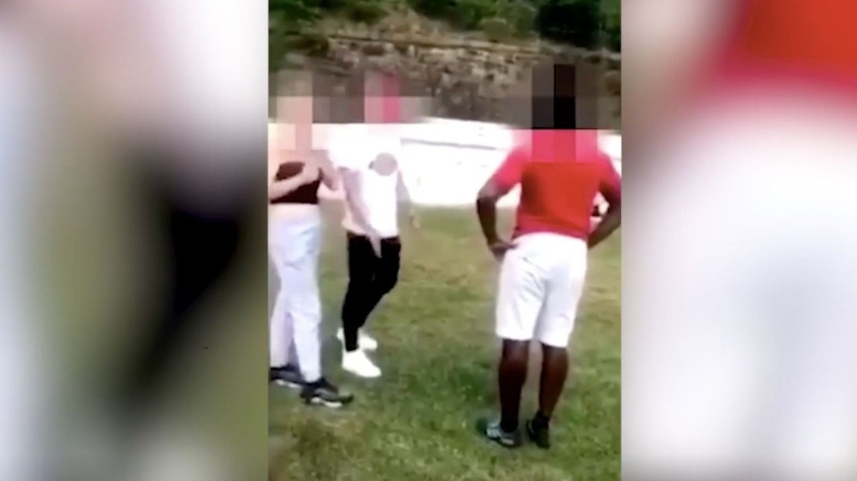 Teenagers arrested after shocking video shows them demand black child 'kiss my shoe'
