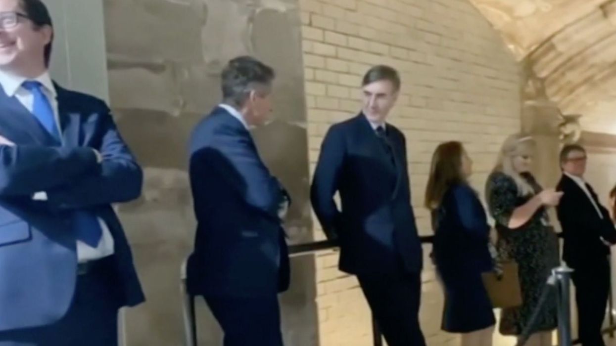 Jacob Rees-Mogg caught breaking his own social distancing rules in parliament