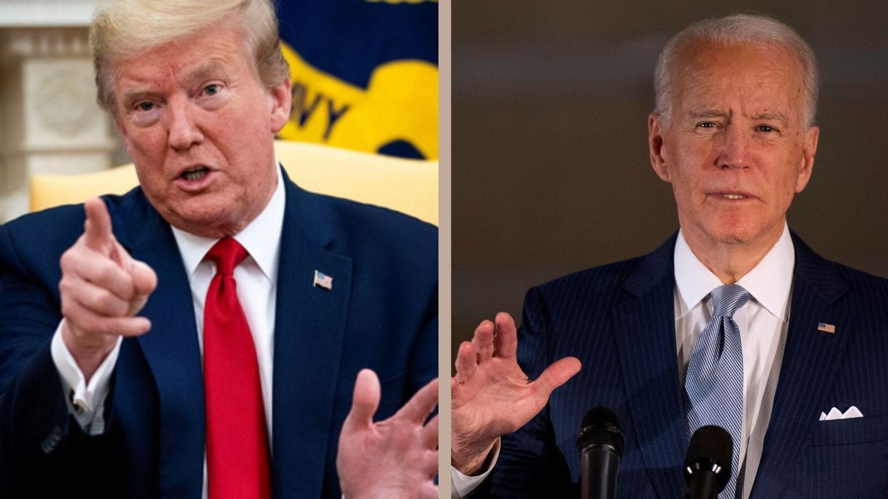 These two tweets from Biden and Trump show the stark difference between them
