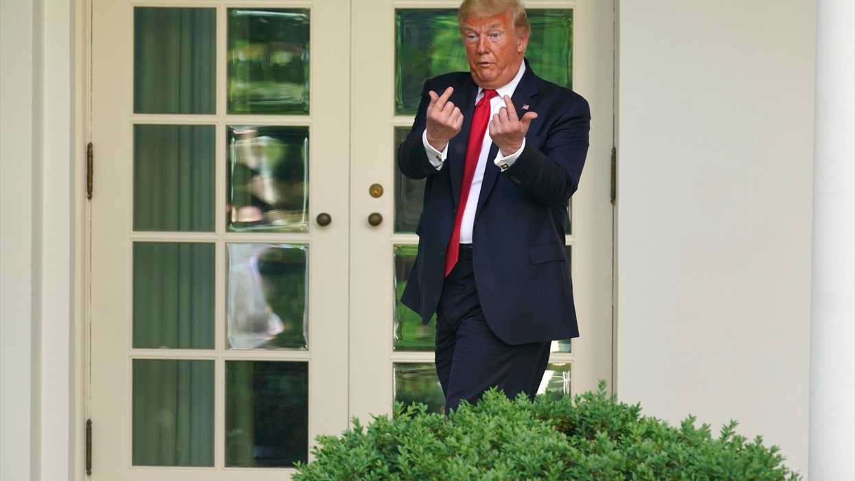 Trump accuses reporter who kept his mask on of wanting ‘to be politically correct’