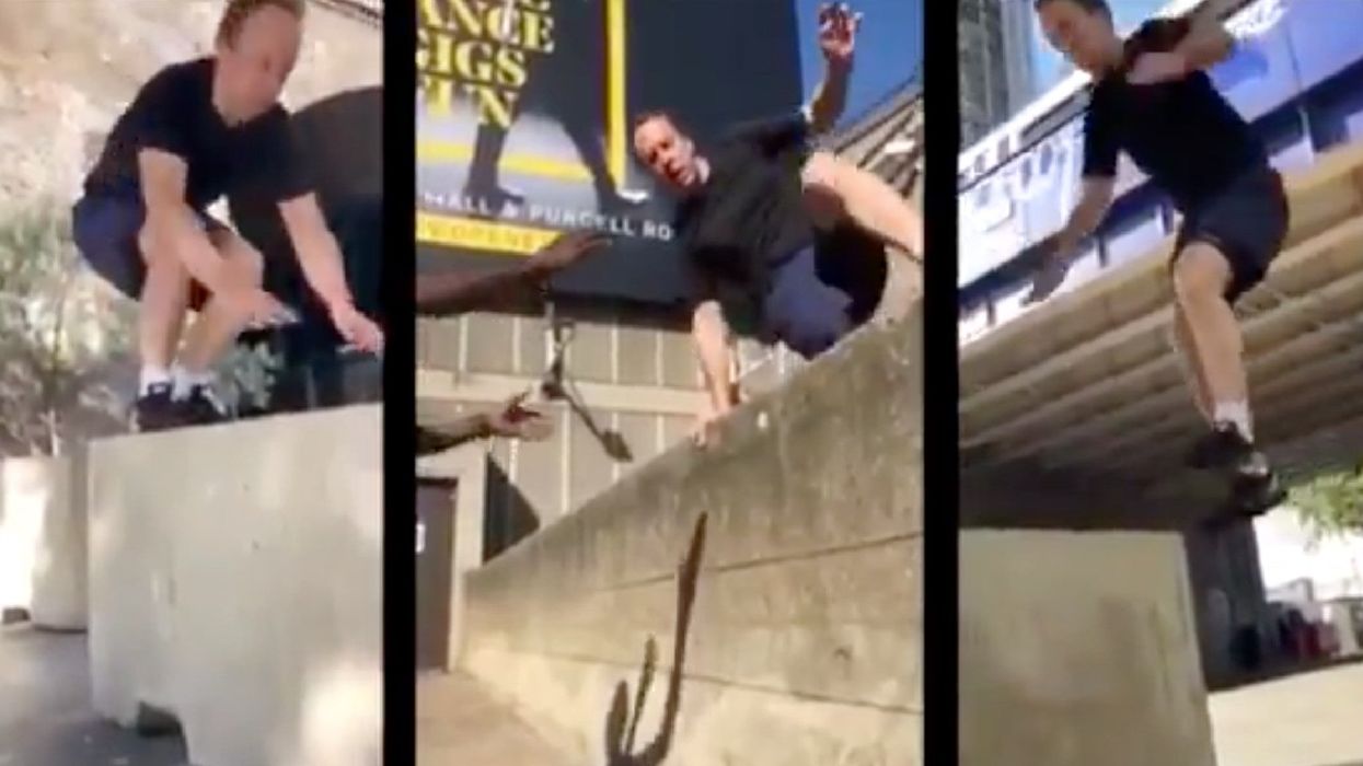 This video of Matt Hancock practicing parkour is the most awkward thing you'll see today