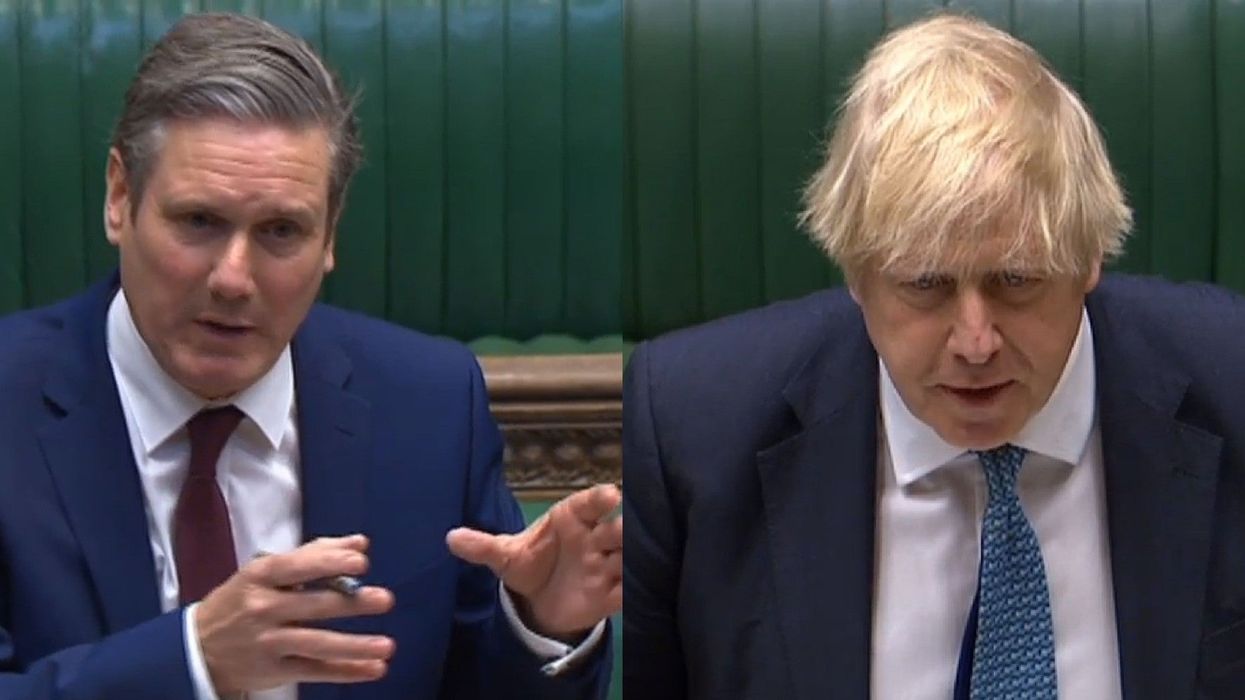 Keir Starmer quoted government advice during PMQs and Boris Johnson said it 'wasn't true'