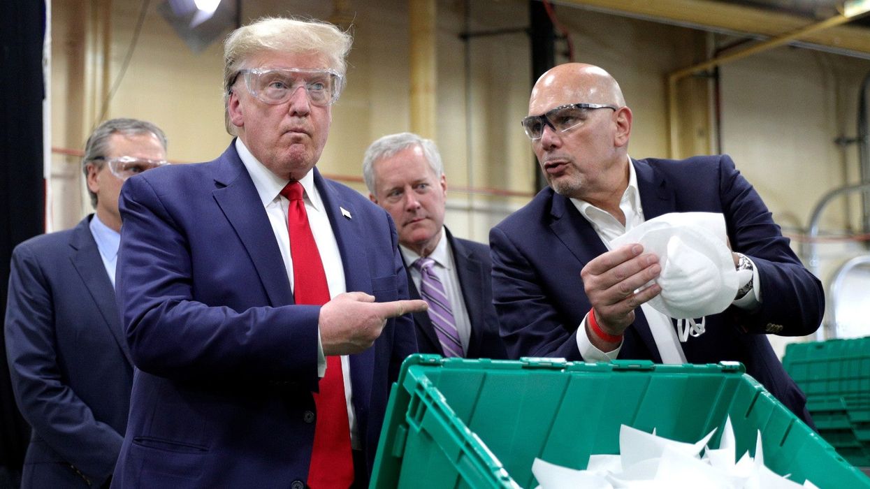 Trump soundtracked by 'Live and Let Die' as he chooses to not wear a mask while on a tour of a mask factory
