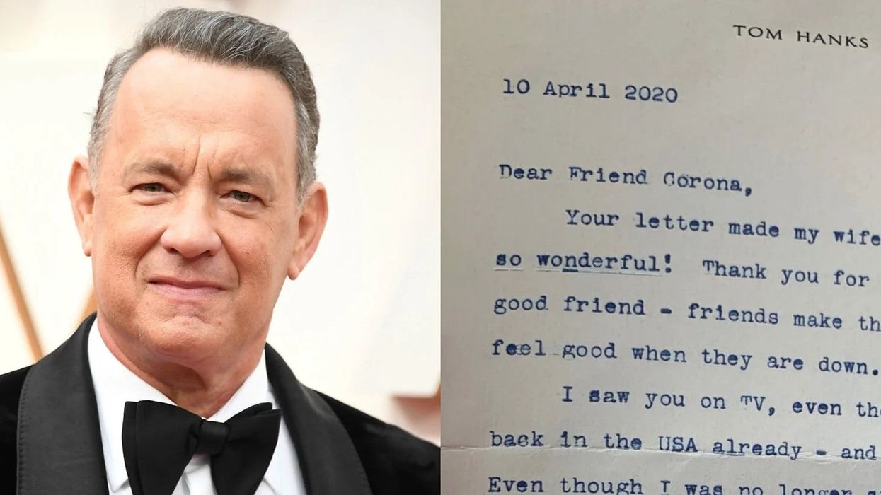 Tom Hanks wrote a letter to a boy named Corona who was being bullied and it's perfect