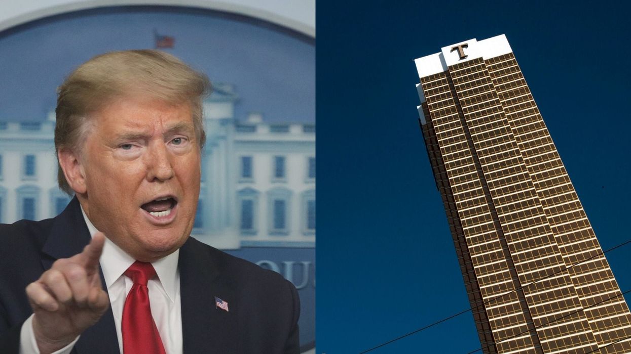 Trump just used a press briefing to plug two of his hotels, claiming he's not 'involved' despite profiting from them