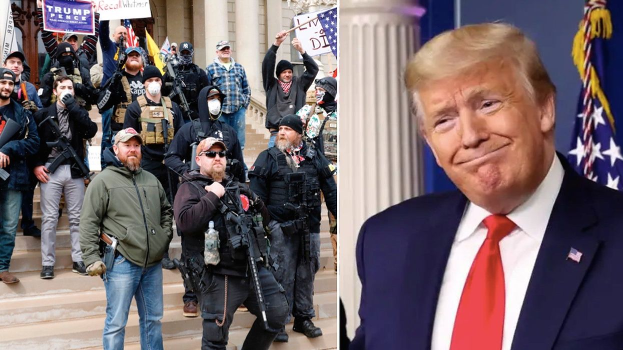 Trump accused of 'inciting violence and death' by appearing to encourage armed anti-lockdown protesters