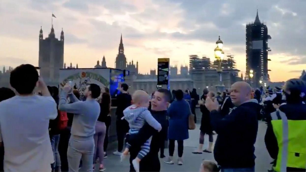 Outrage as huge crowd of people seen 'clapping for carers' in London, clearly defying social distancing rules