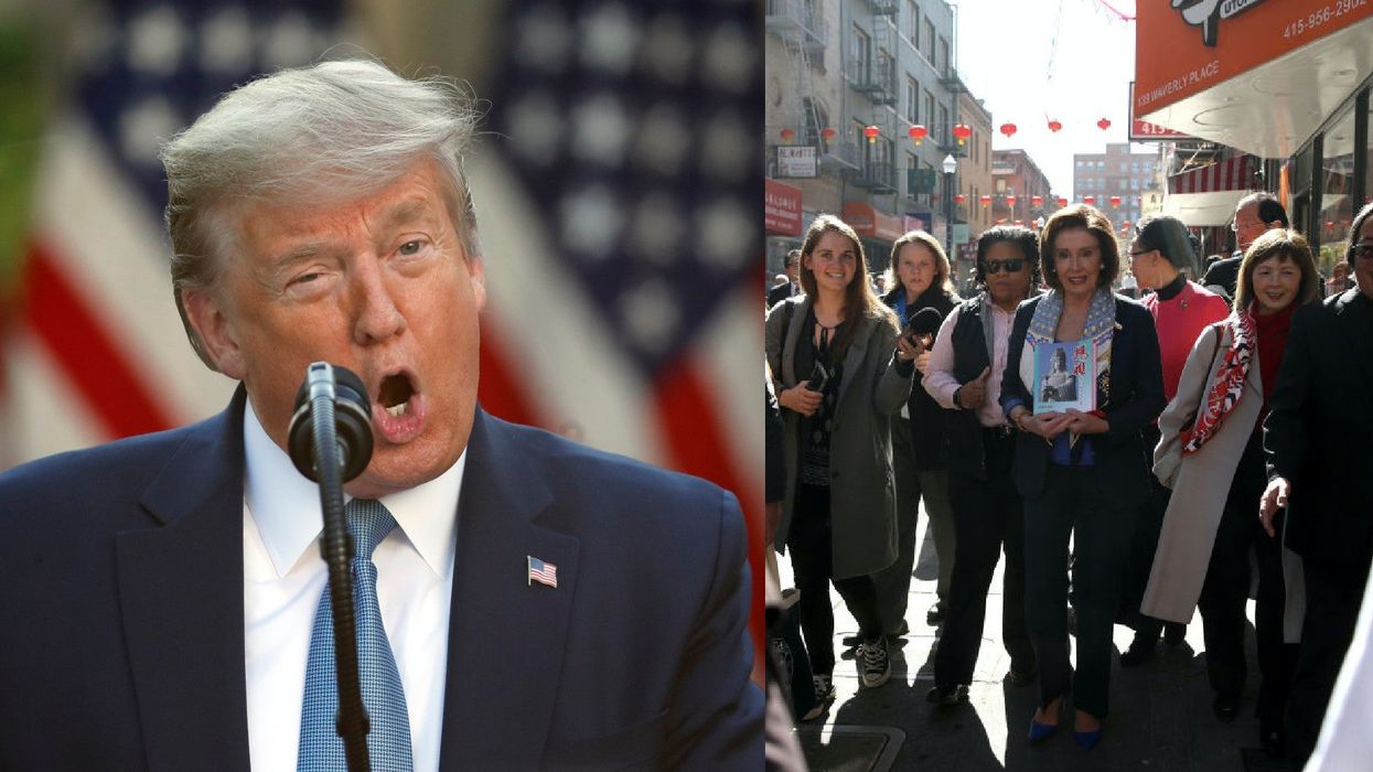 Trump blames Nancy Pelosi for 'many deaths' as he seems to think San Francisco's Chinatown is in China