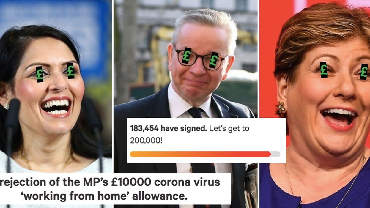 180,000 sign petition demanding MPs to donate their £10,000 ‘working from home allowance’ to the NHS