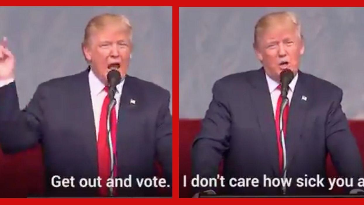 Trump told people to leave the house to vote, he doesn't care 'how sick you are', shows unearthed video from 2016