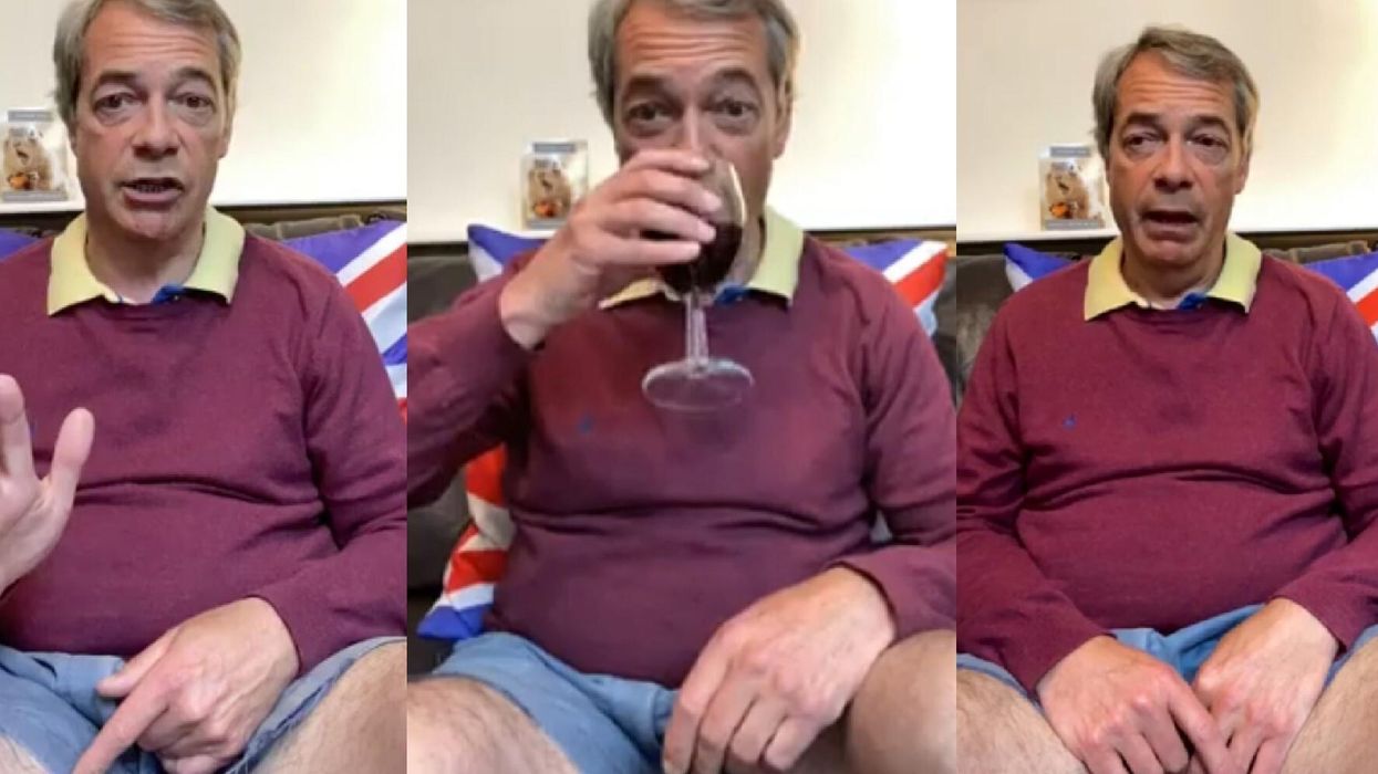 Nigel Farage did a Facebook Live in eye-wateringly short shorts and we all just want to un-see it