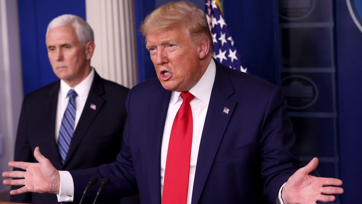 Trump cracks joke about 'being involved with a model' during coronavirus briefing