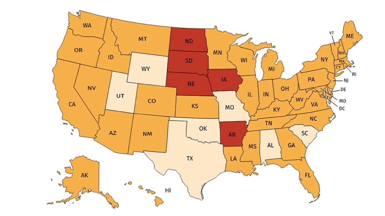 The US states which still aren't on coronavirus lockdown, mapped