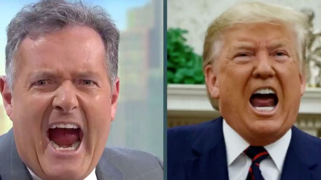 Piers Morgan had to do his own makeup and he looked scarily like Trump