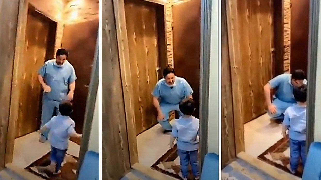Doctor breaks down as he's forced to reject son's hug after work because of coronavirus fears