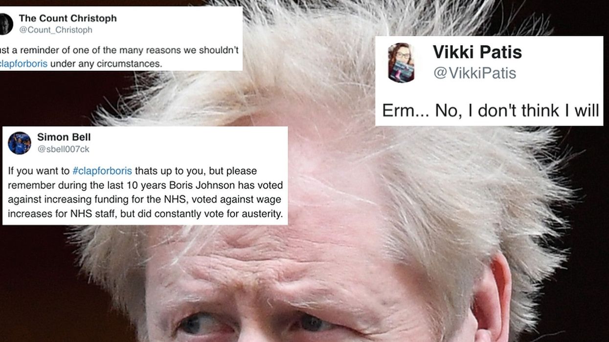 Campaign encouraging people to ‘Clap for Boris’ hijacked by people listing all the reasons not to