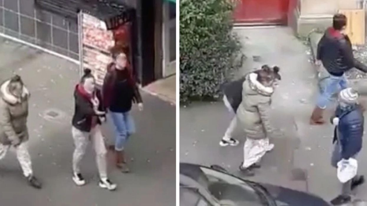 Shocking video captures group of women 'deliberately coughing' on passers by during coronvirus lockdown