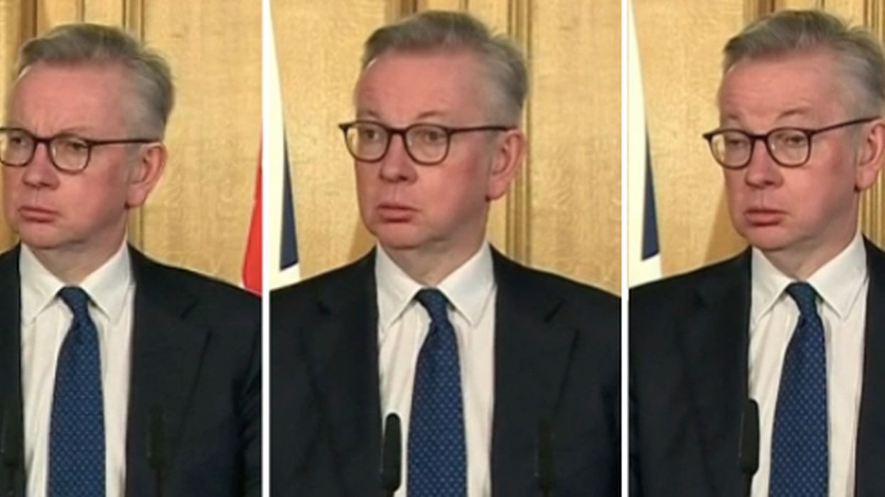 Michael Gove's face when asked if coronavirus proves that the NHS is underfunded says it all