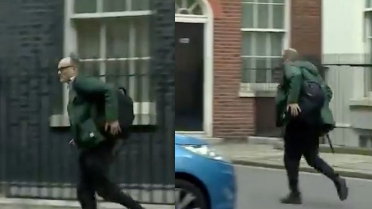 Dominic Cummings seen running away from Downing Street after Boris Johnson tests positive for coronavirus