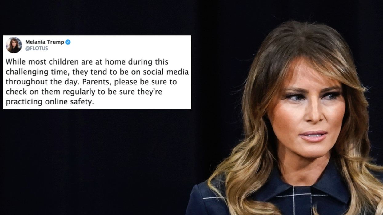 Melania Trump just lectured parents on 'online safety' despite being married to a Twitter troll