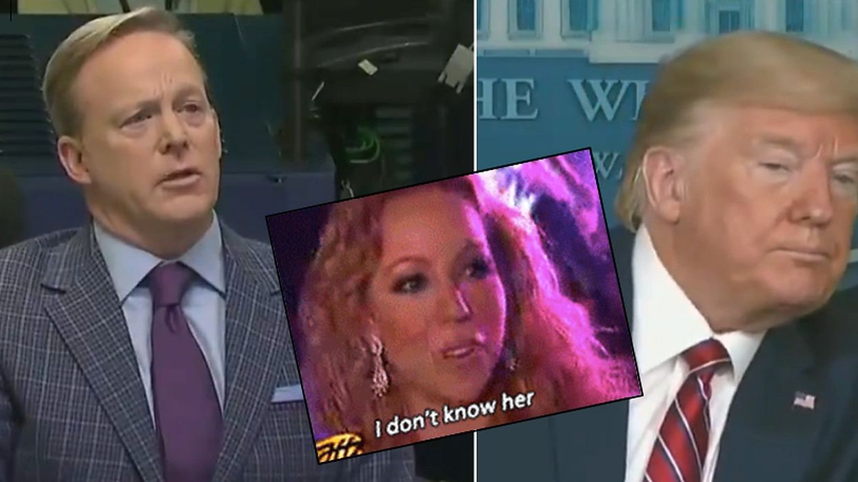 Trump actually pretended not to know who his former press secretary Sean Spicer is