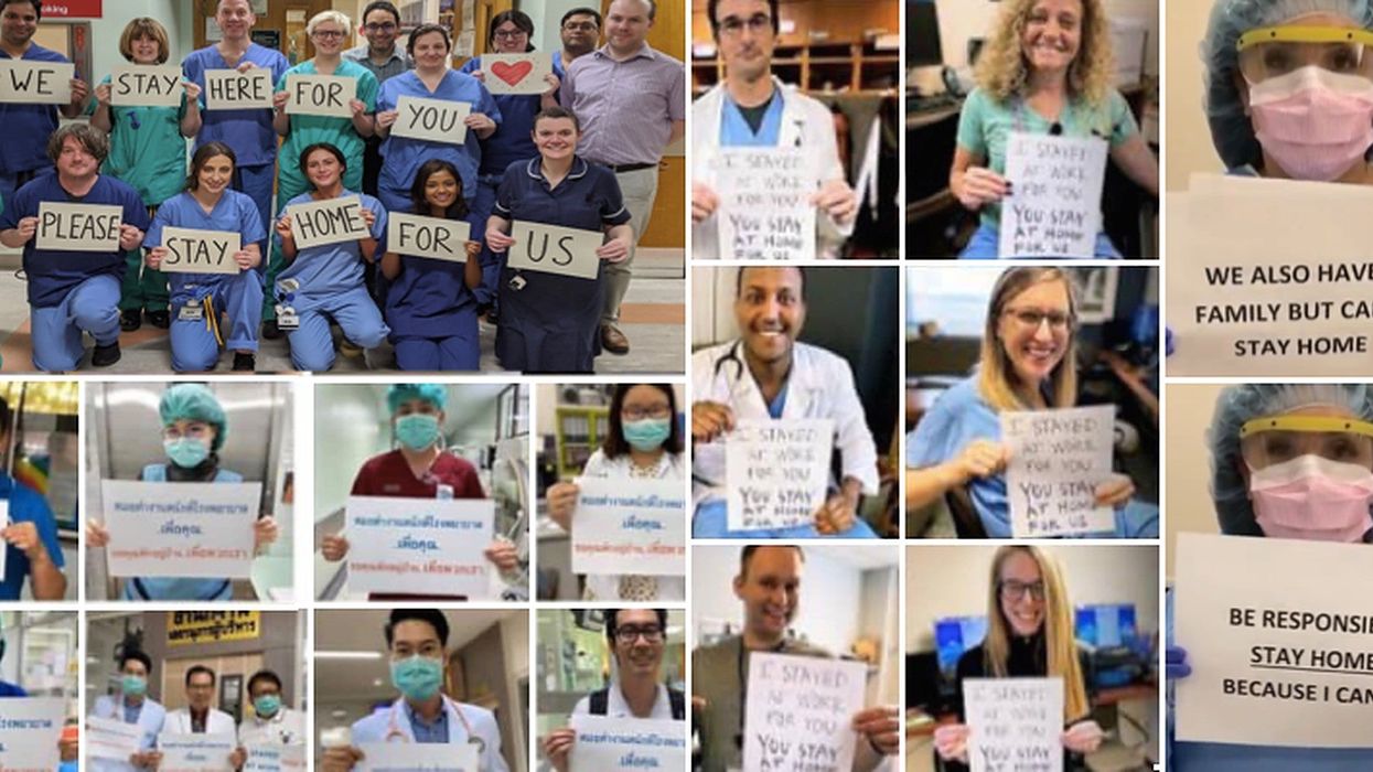 Doctors and nurses across the world are sharing this emotional message about battling coronavirus